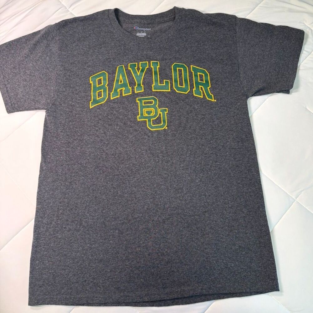Baylor University Champion Brand Gray T-Shirt Size M